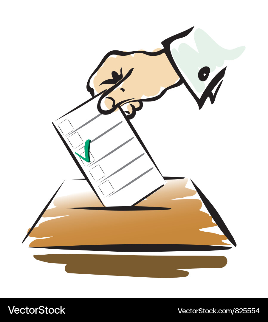 Voting Ballot Symbol Vector Image