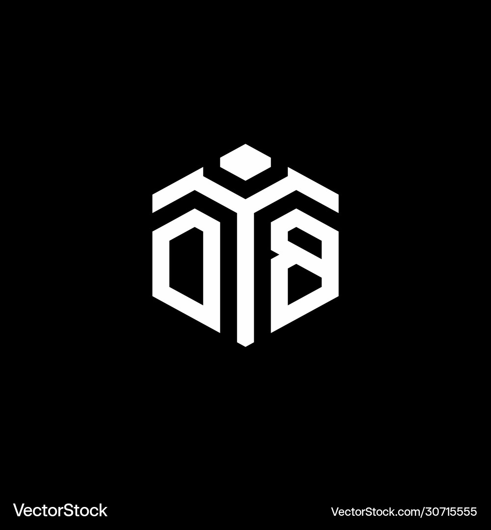 Db monogram logo with abstract hexagon style Db monogram logo with abstract hexagon style Vector Image