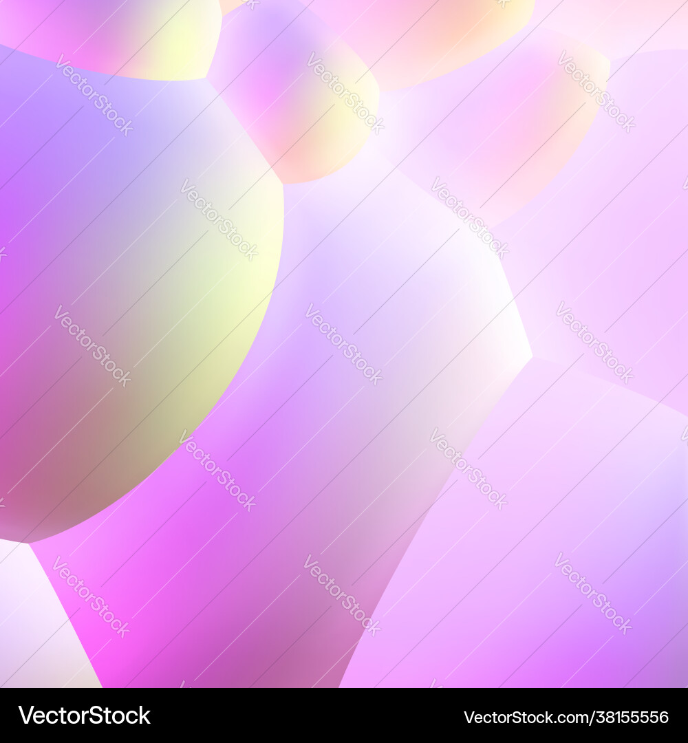 Abstract background with pearlescent soft bubbles Vector Image