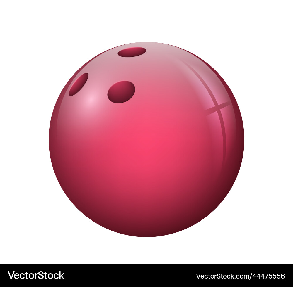 Bowling ball sports accessory with holes vector image