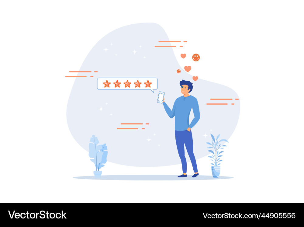 Customer feedback from mobile application rating Customer feedback from mobile application rating Vector Image
