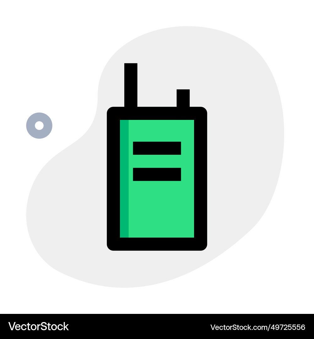 Handheld device for two-way radio communication Vector Image