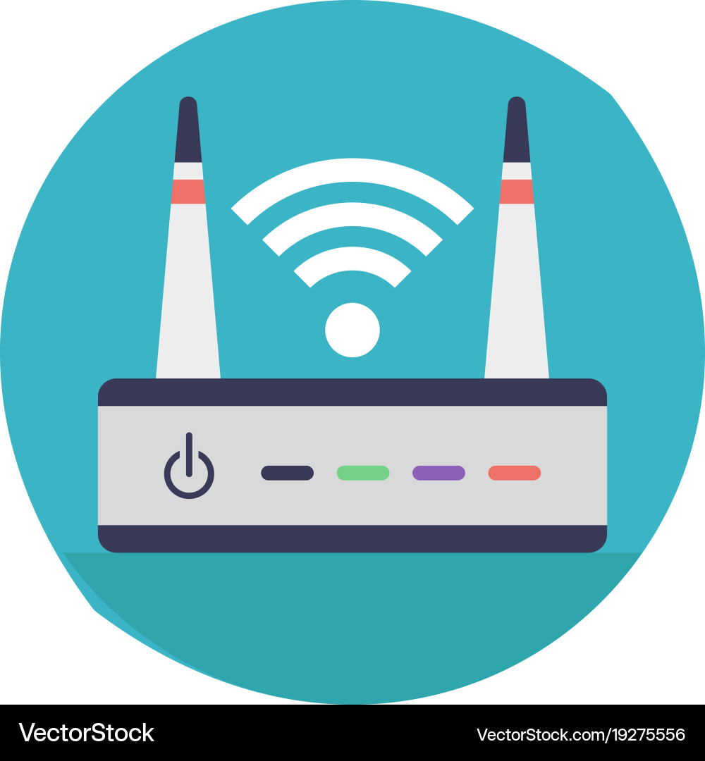 Home Network Router Icon Vector Image