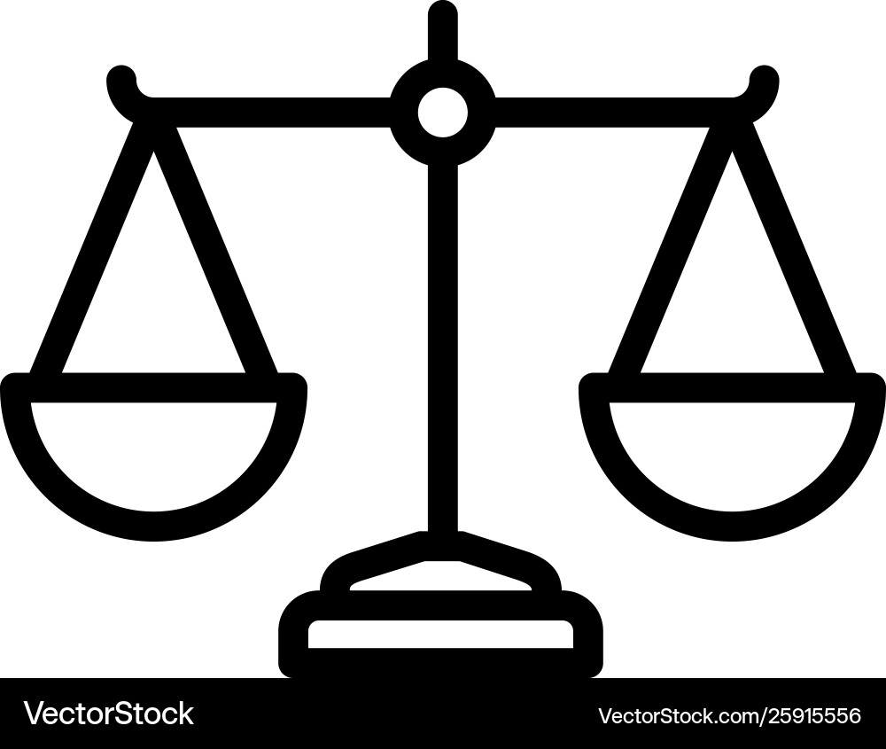 Justizwaagen Icon - Recht Thema Vektorbild
