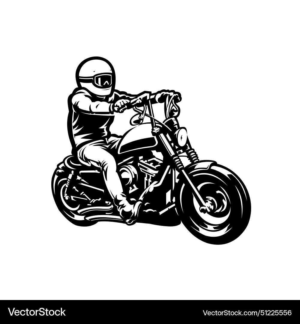 Motorrad Biker monochrome Silhouette Motorrad Biker monochrome Silhouette vektorbild