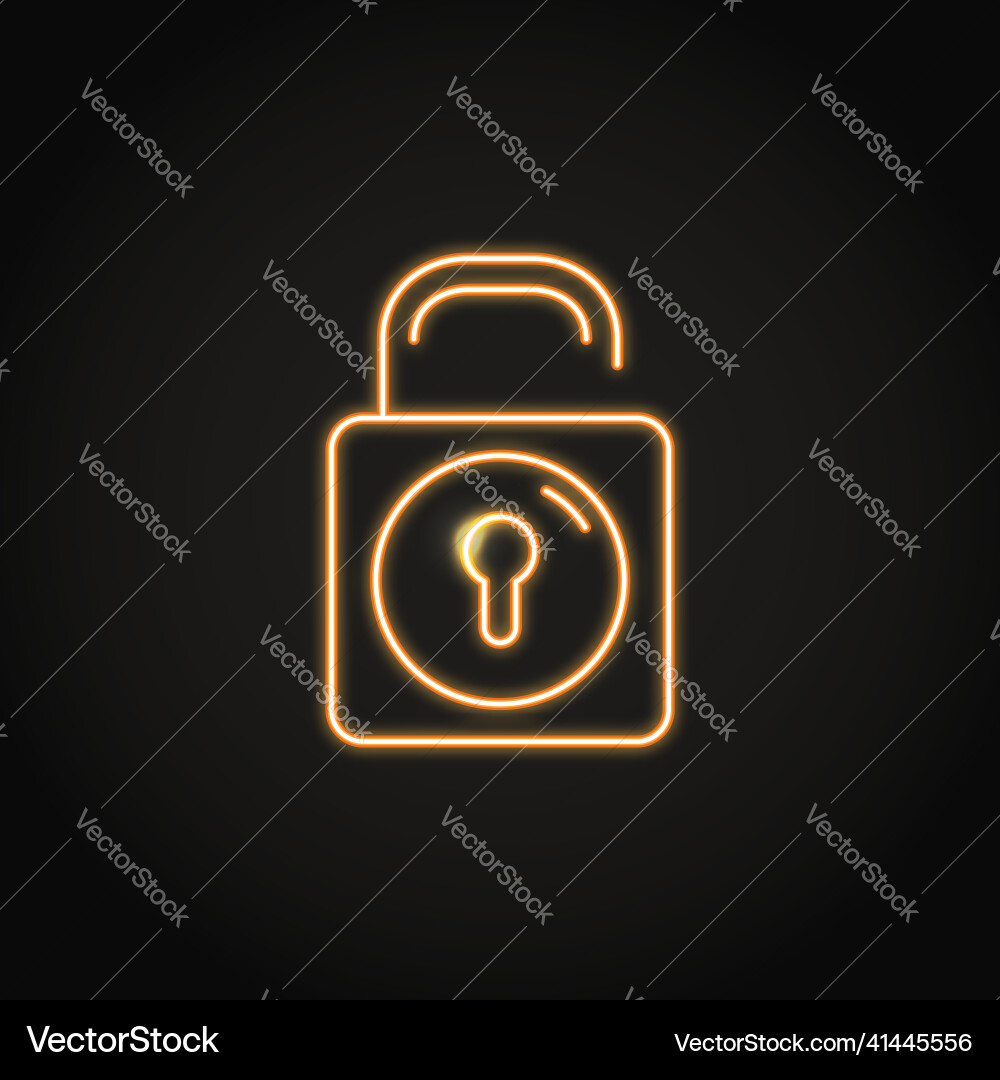 Neon security token icon in line style Neon security token icon in line style Vector Image