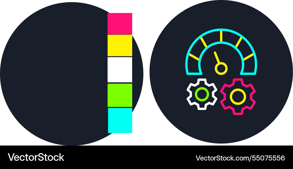 Optimization line multi color icon Vector Image