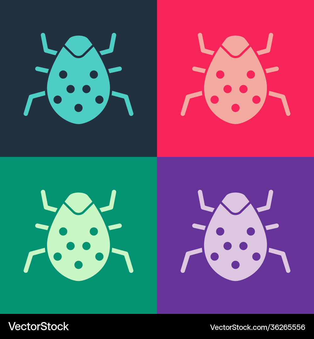 Pop art system bug concept icon isolated on color Vector Image