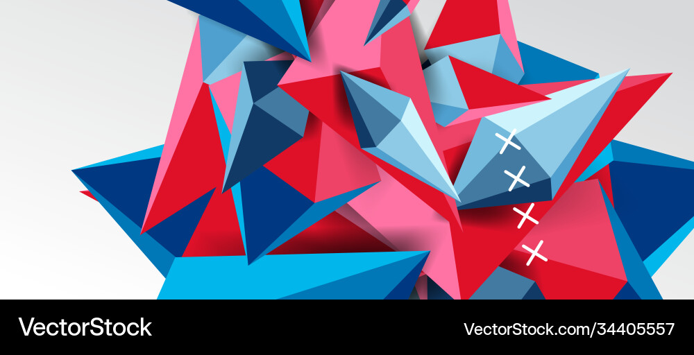 3d low poly abstract shape background Vector Image