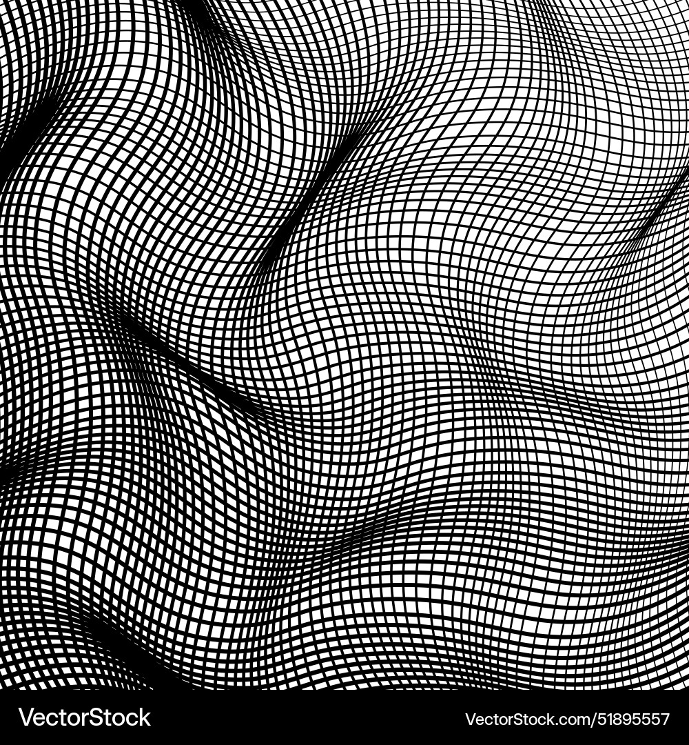 Abstract distorted wireframe wave Abstract distorted wireframe wave vector image
