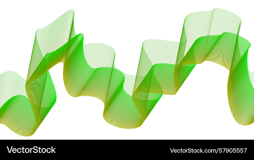 Abstract wave background design green gradient Vector Image