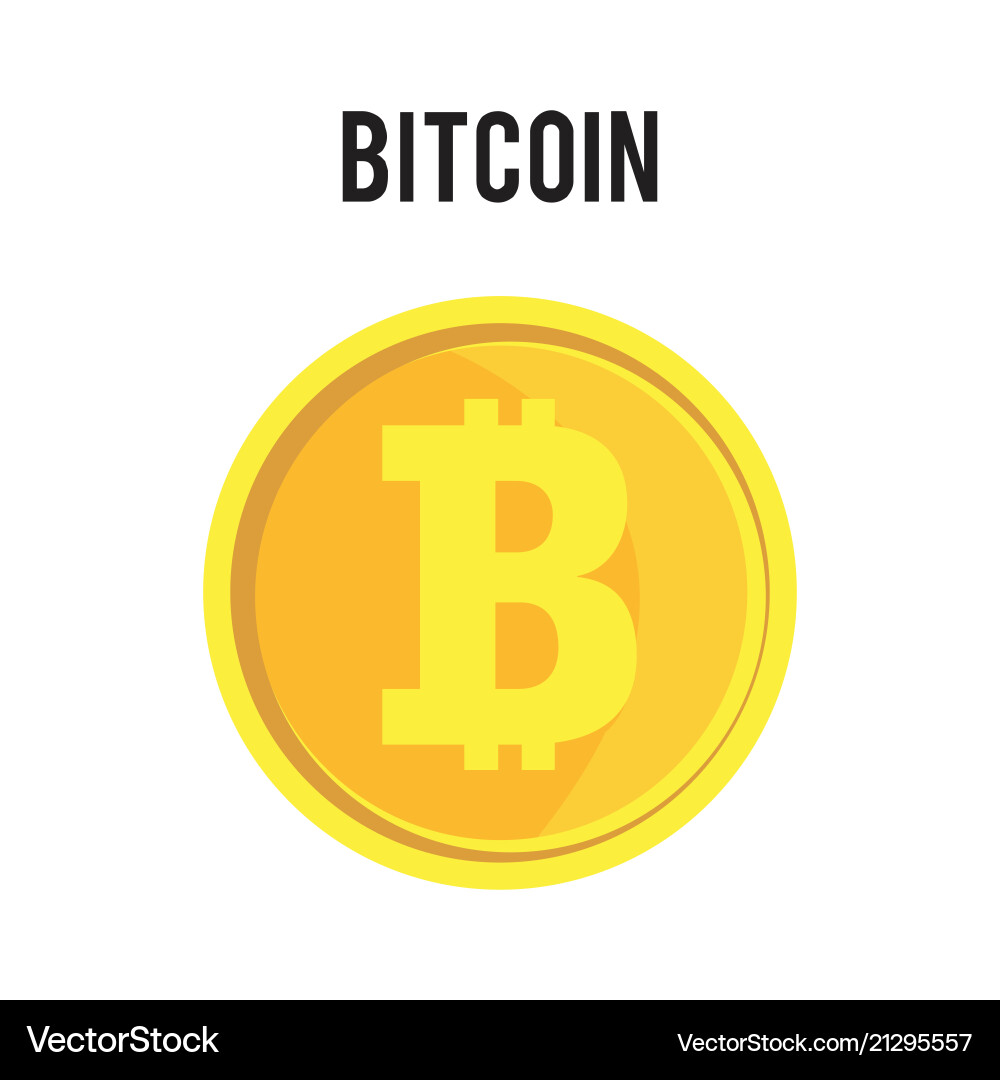 Bitcoin physical bit coin digital currency vector image