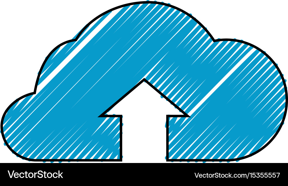 Cloud computing upload Vector Image