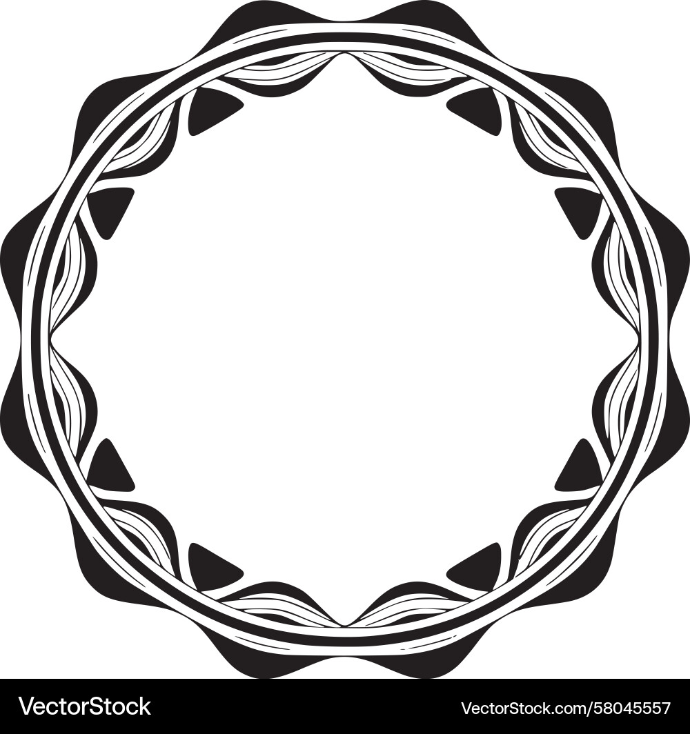 Dynamic Wave Border Vector Image