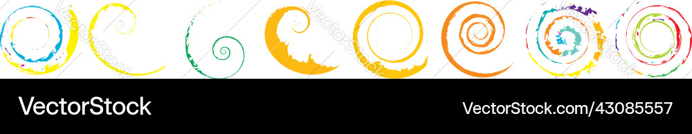 Grungy textured spiral design element Vector Image