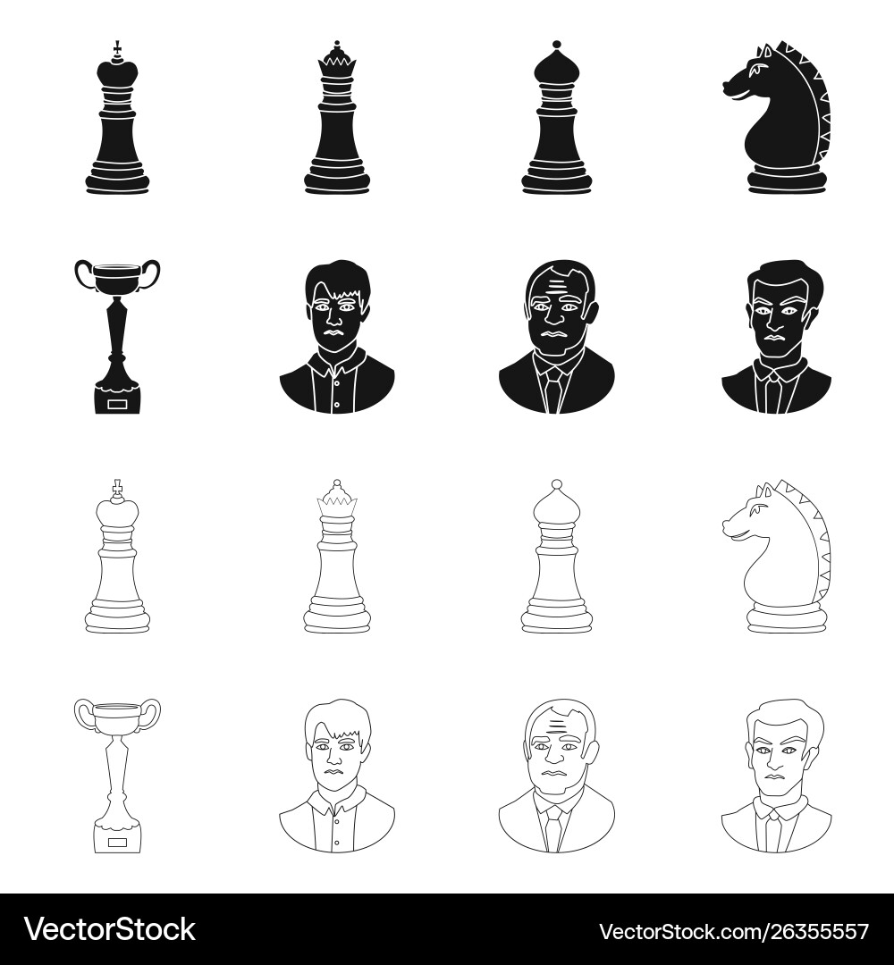 Isolated object checkmate and thin sign Vector Image