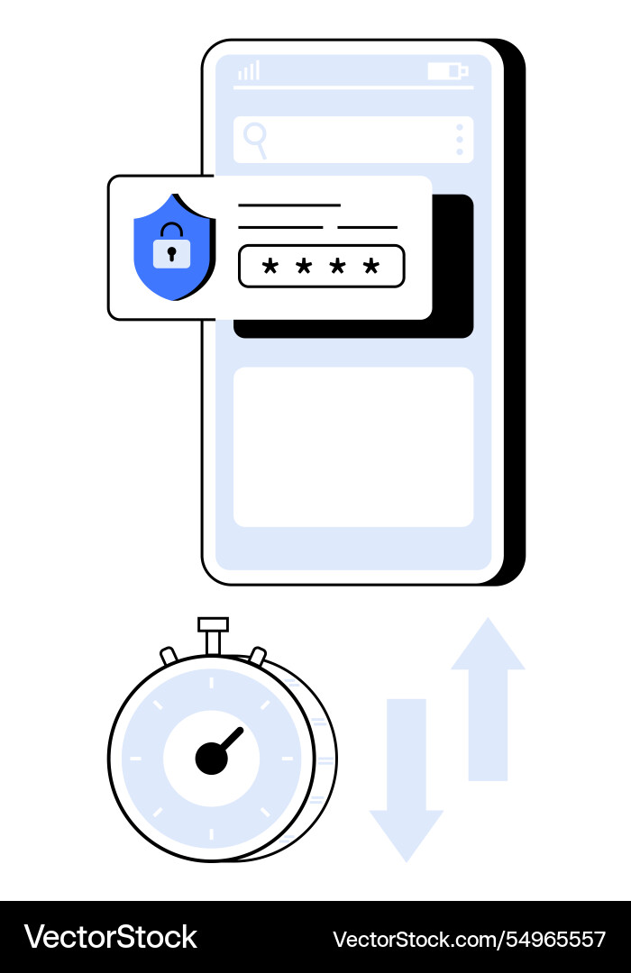Mobile security authentication with password input Mobile security authentication with password input vector image