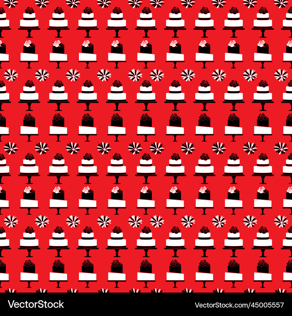 Red cake pattern background texture Vector Image