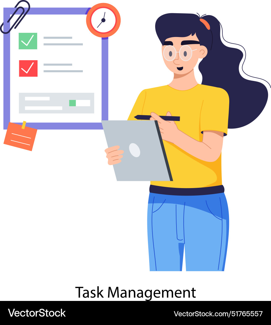 Task management vector image
