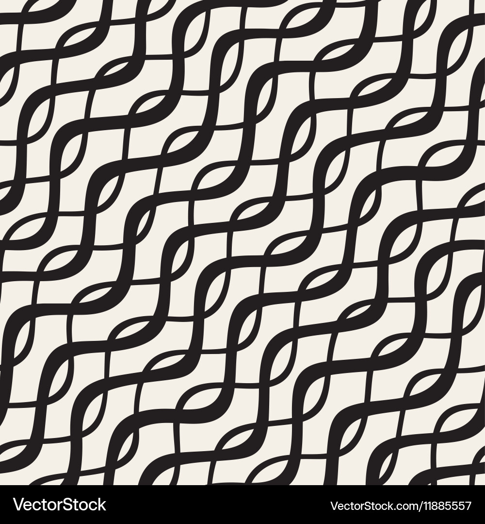 Wavy Line Lattice Pattern vector image