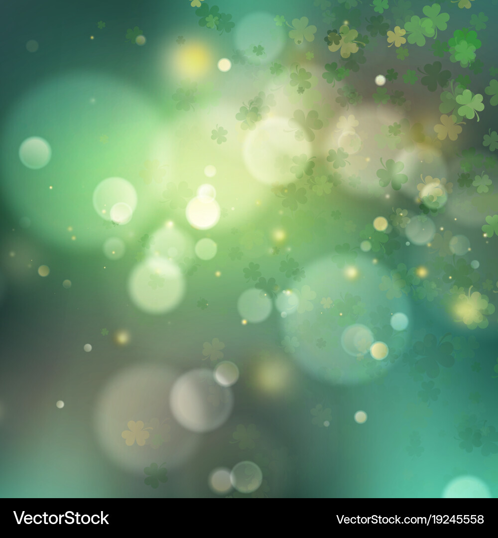 Abstract bokeh blur template with - trifolium Vector Image