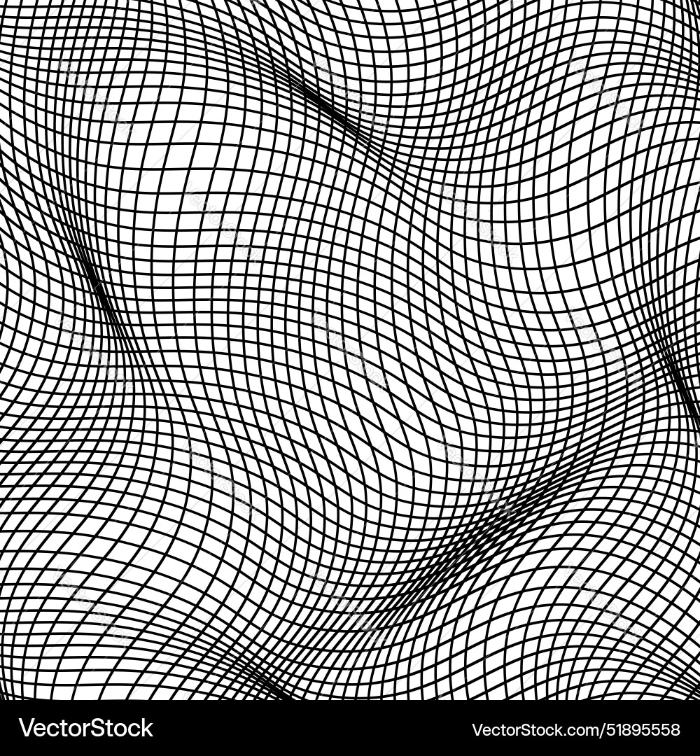 Abstract distorted wireframe wave Abstract distorted wireframe wave vector image