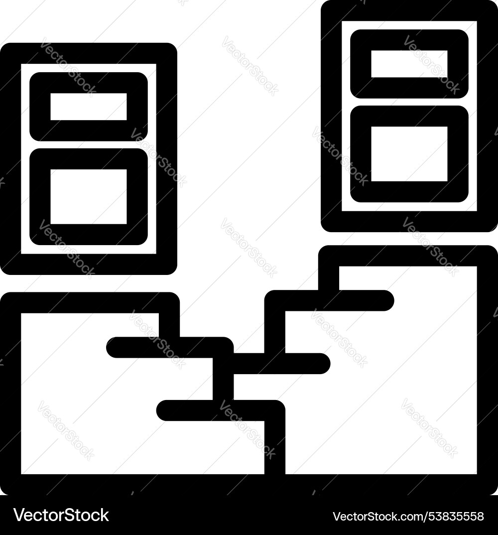 Architect designing an apartment layout with two Architect designing an apartment layout with two vector image