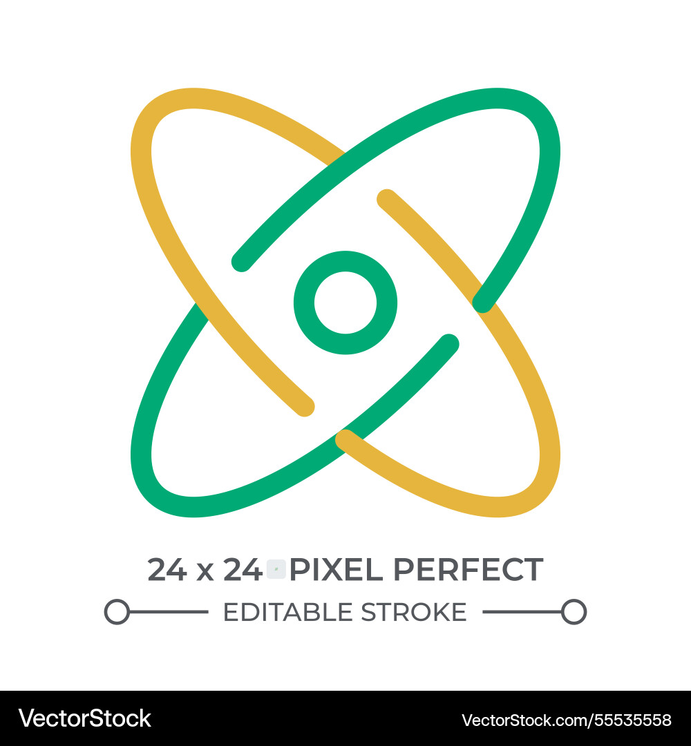 Atom model colorful line ui icon Atom model colorful line ui icon vector image