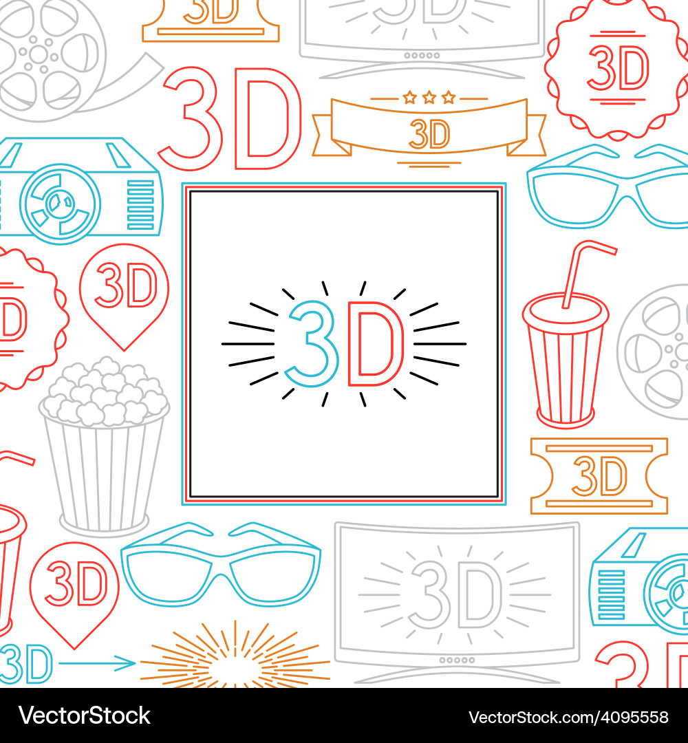 Background of movie elements and cinema icons Vector Image