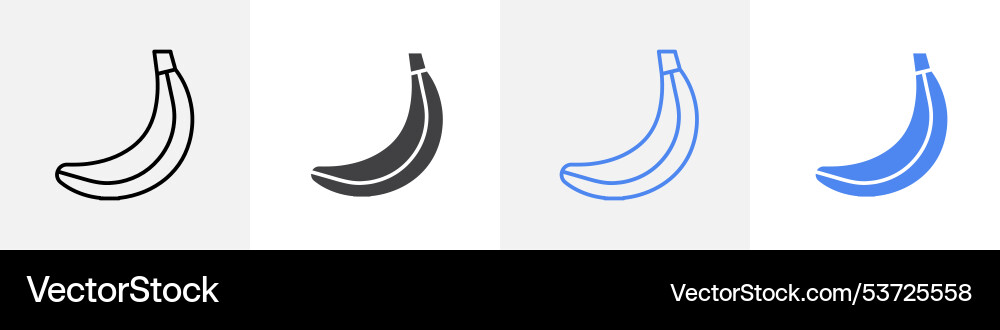 Banana icon set use for web Vector Image