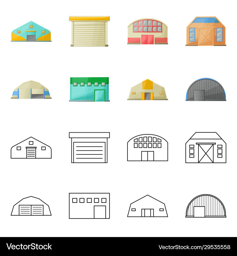 Design architecture and facade sign set Design architecture and facade sign set Vector Image