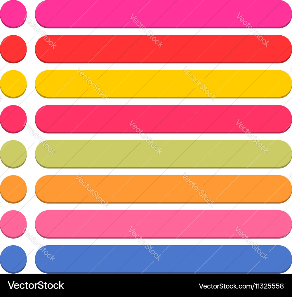 Flat blank icon empty internet color button Vector Image