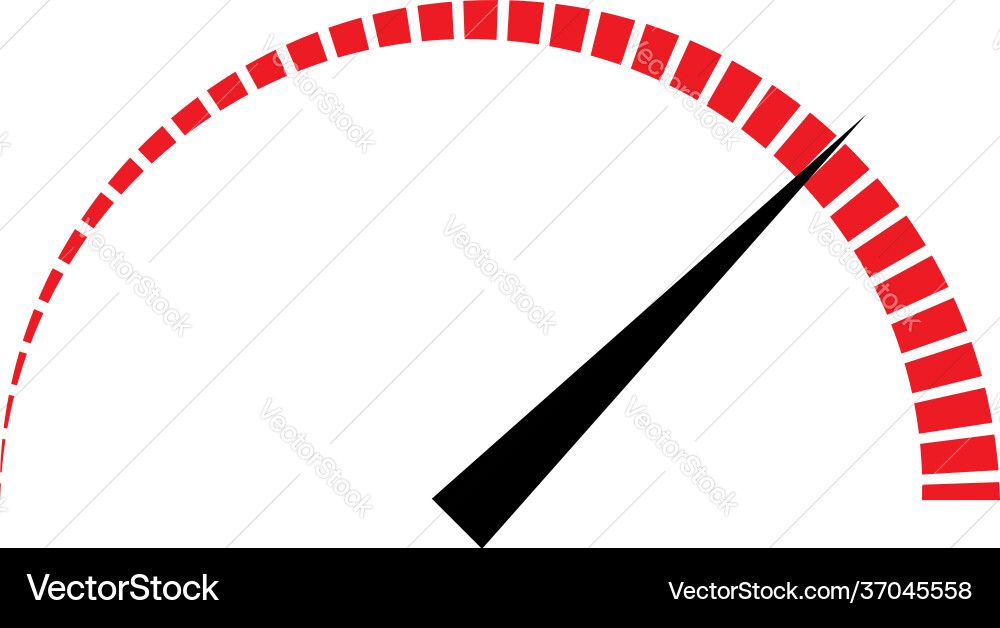 Gauge meter level indicator icon calibration Vector Image