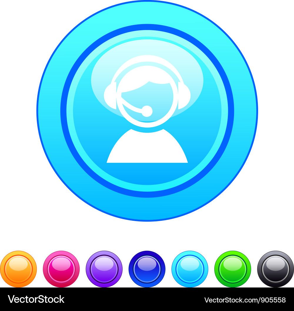 Operator circle button vector image