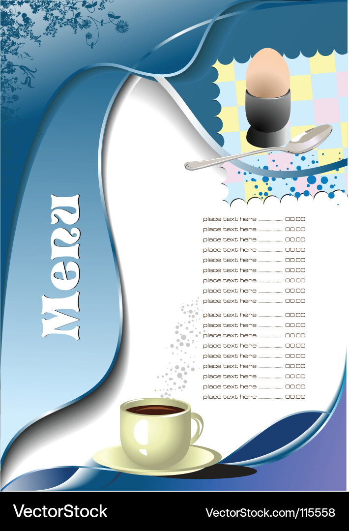 Restaurant Menu Template Vector Image