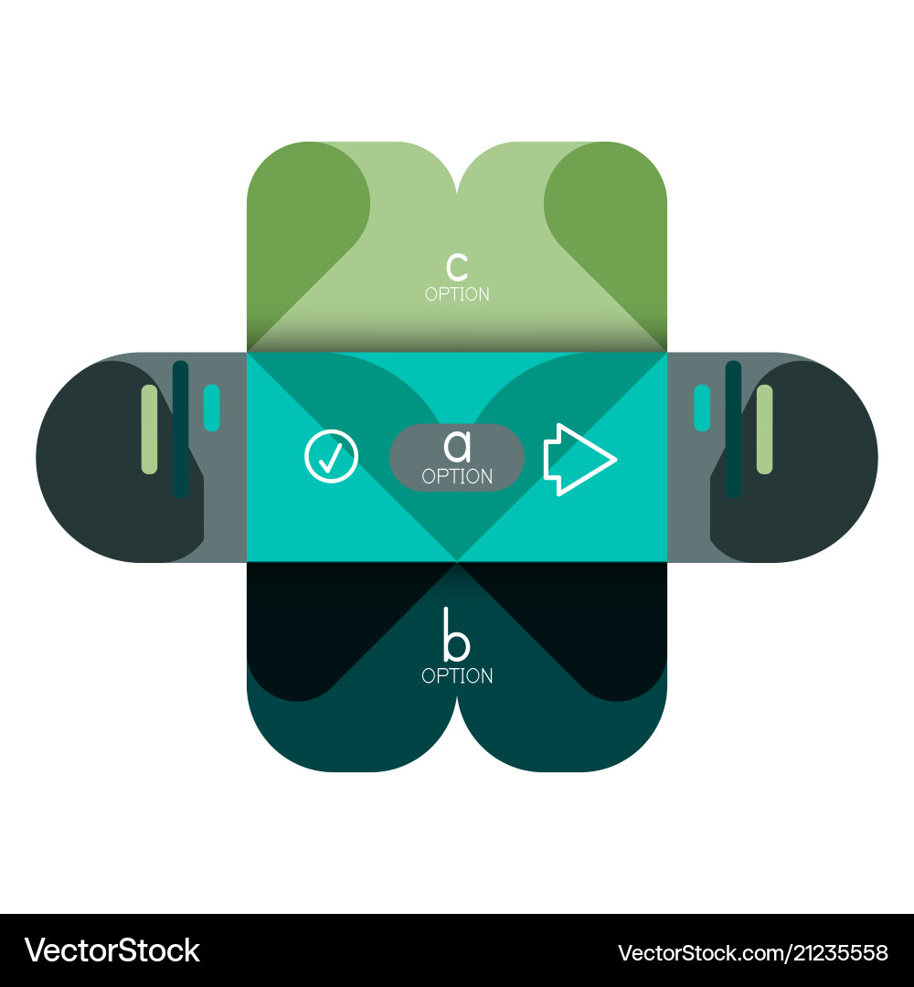 Rounded Option & Step Squares Vector Image