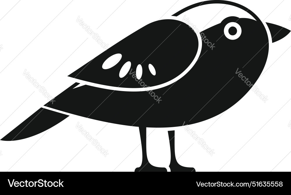 Small bird standing side view icon simple style Small bird standing side view icon simple style vector image