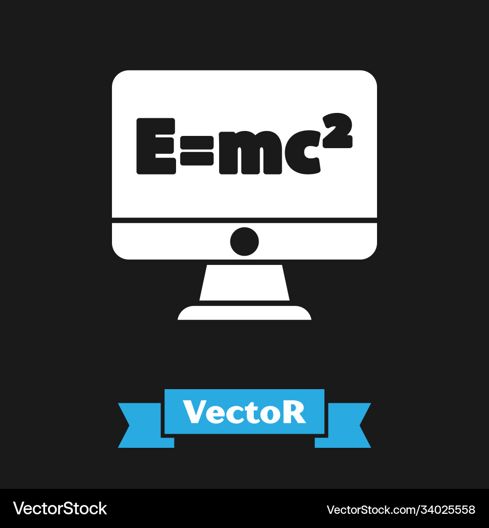 White math system equation solution on computer White math system equation solution on computer Vector Image