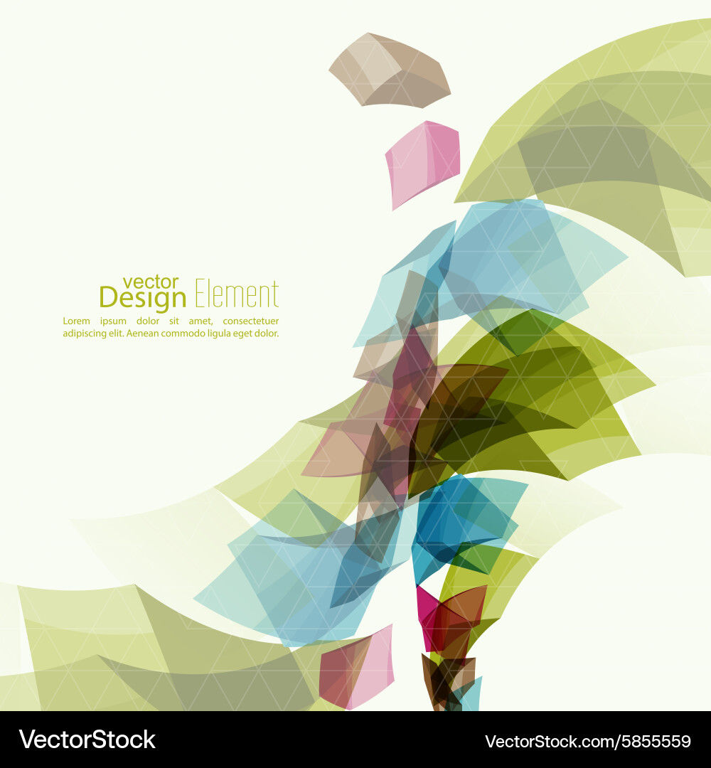Angular geometric color shape vector image