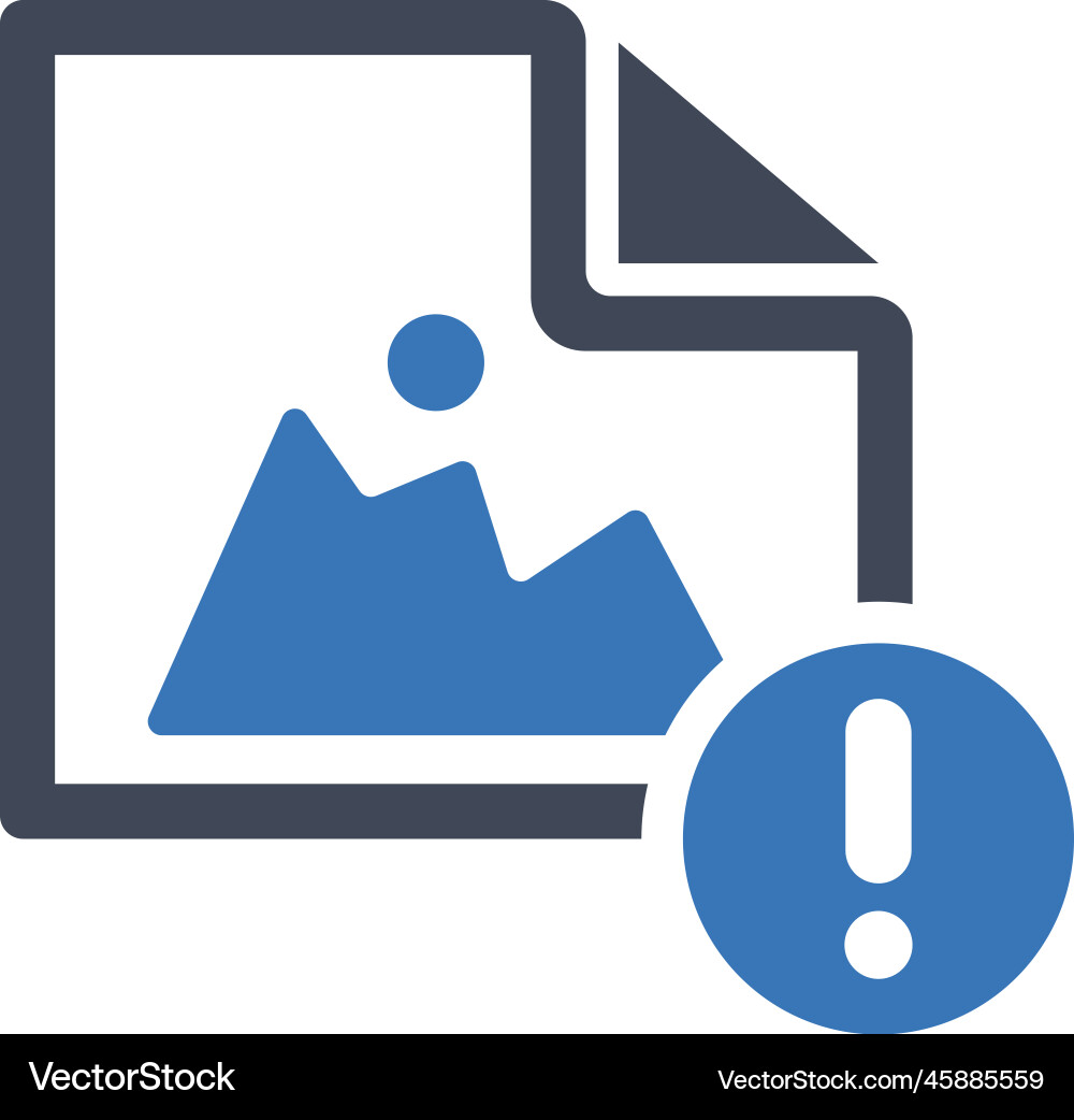 Error image icon graphics Vector Image