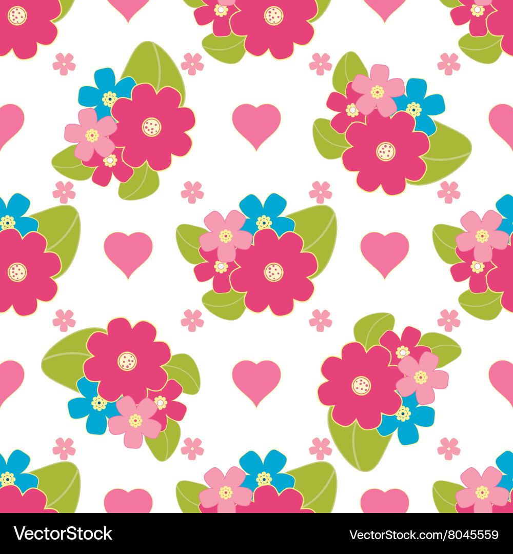 Floral background seamless pattern Vector Image