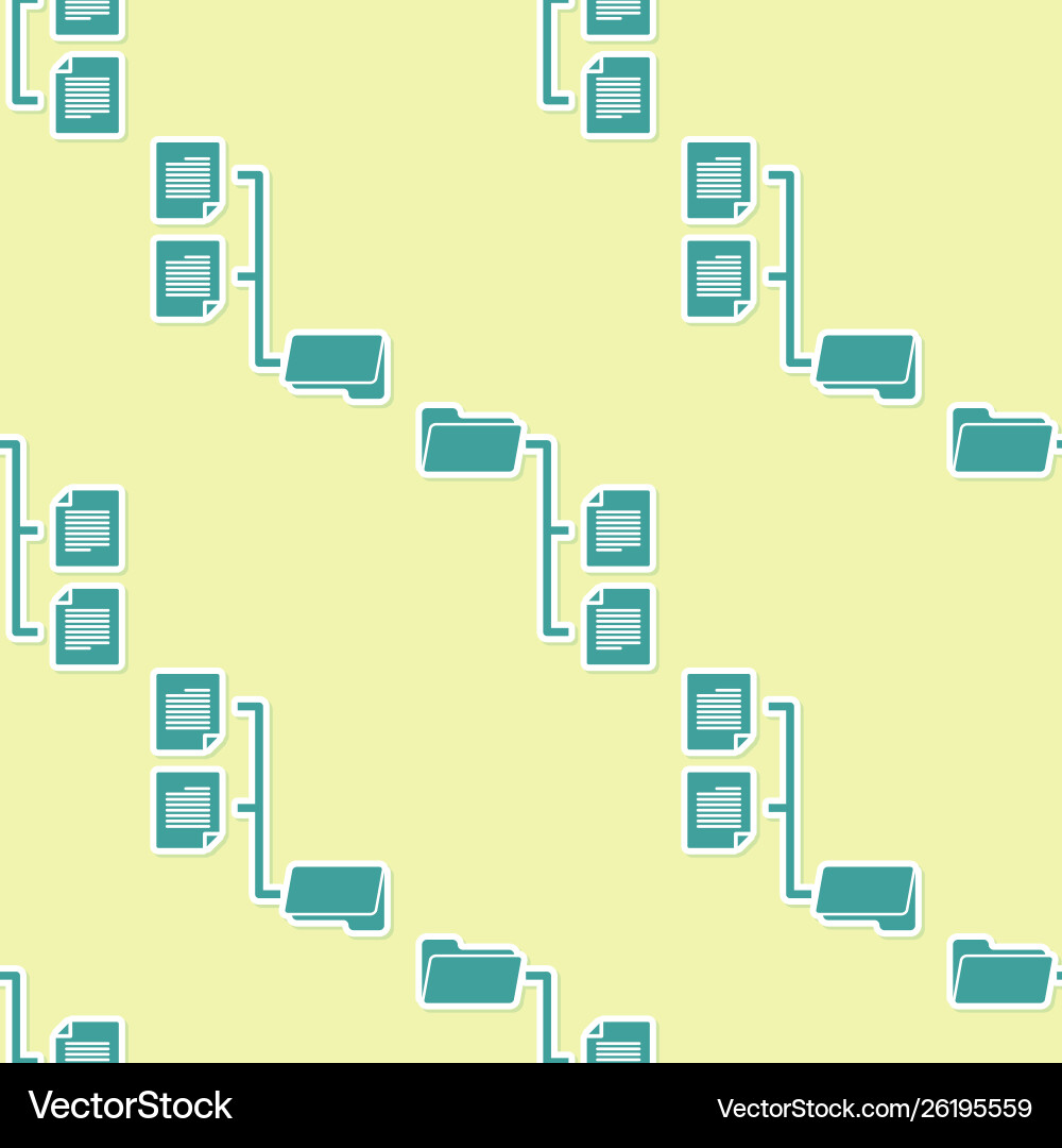 Green folder tree icon isolated seamless pattern Vector Image