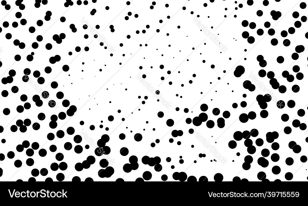 Halftone random circles dots pattern Vector Image