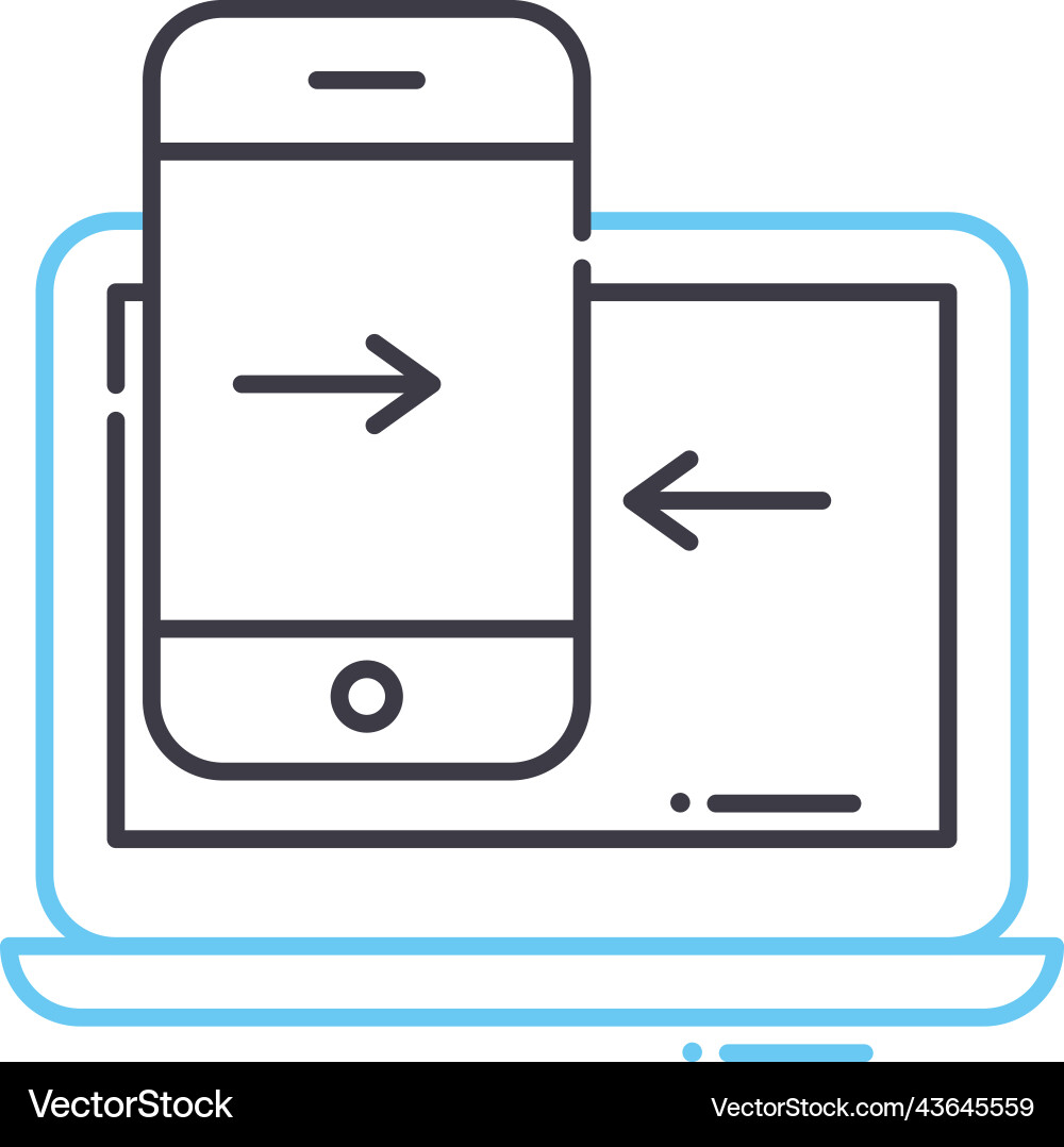 Responsive design line icon outline symbol Vector Image