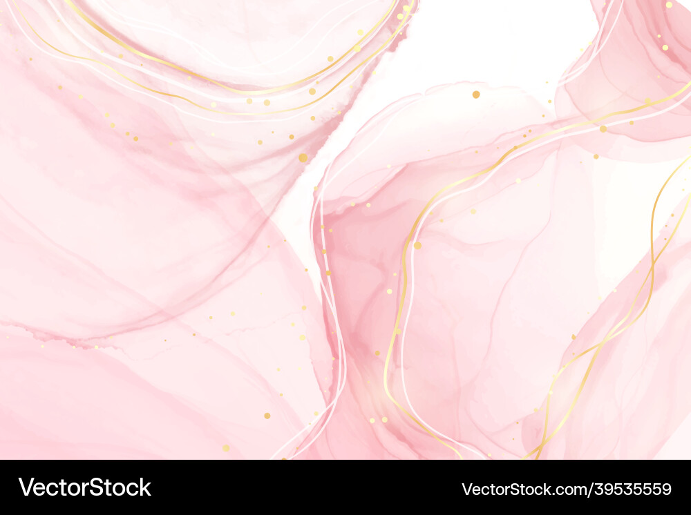 Rose Blush Liquid Watercolor vector image