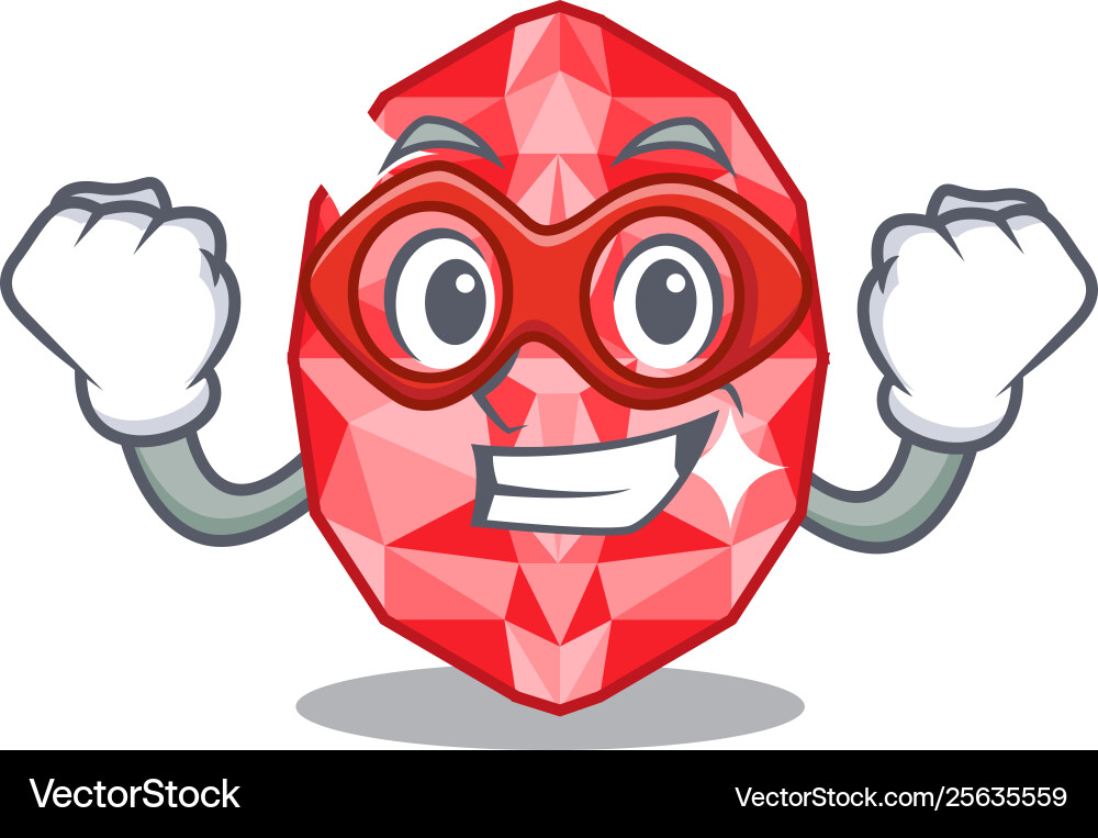 Super hero ruby gems isolated with character Vector Image