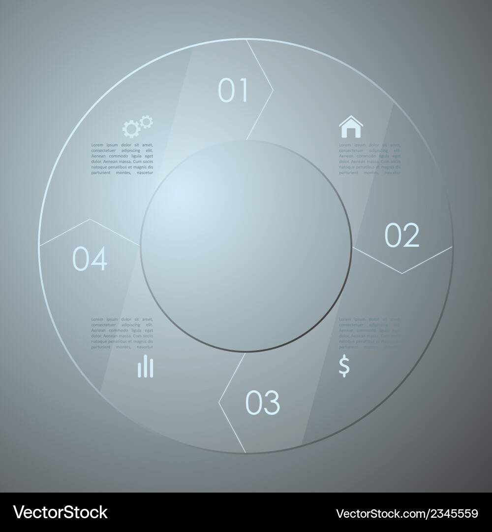 Transparent Glass Plates Infographic Vector Image