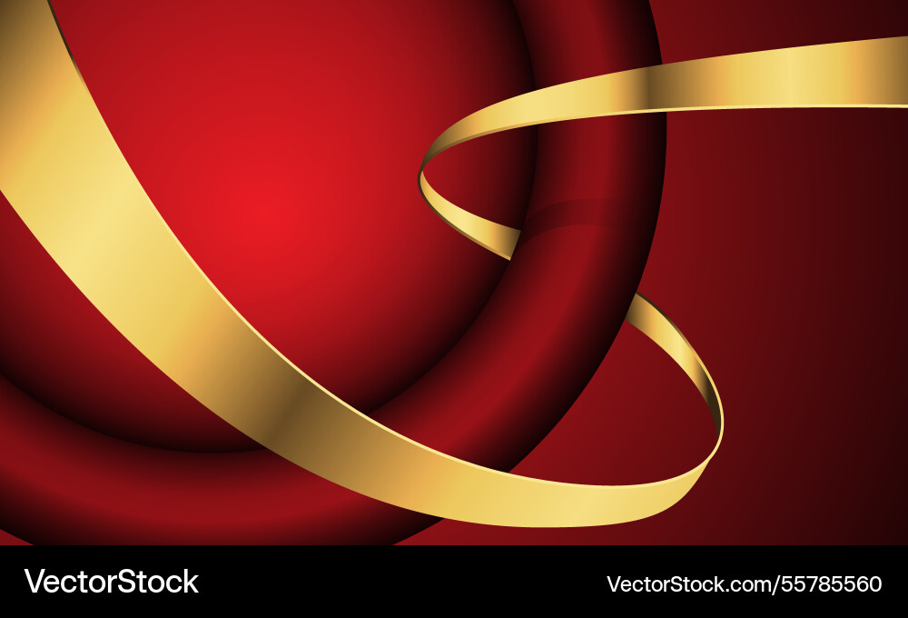 Abstract gold line ribbon spiral curve overlap Abstract gold line ribbon spiral curve overlap vector image