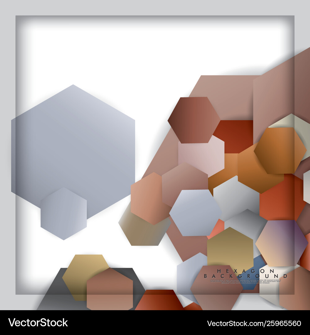 Abstract hexagon background with color stone Vector Image