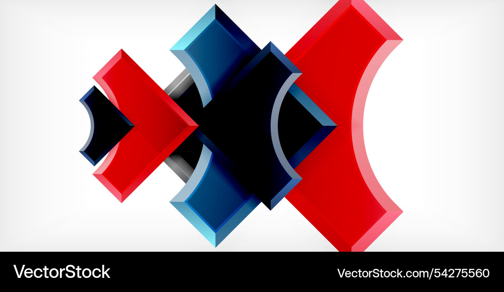 Arrow with round elements color geometric shapes Arrow with round elements color geometric shapes vector image
